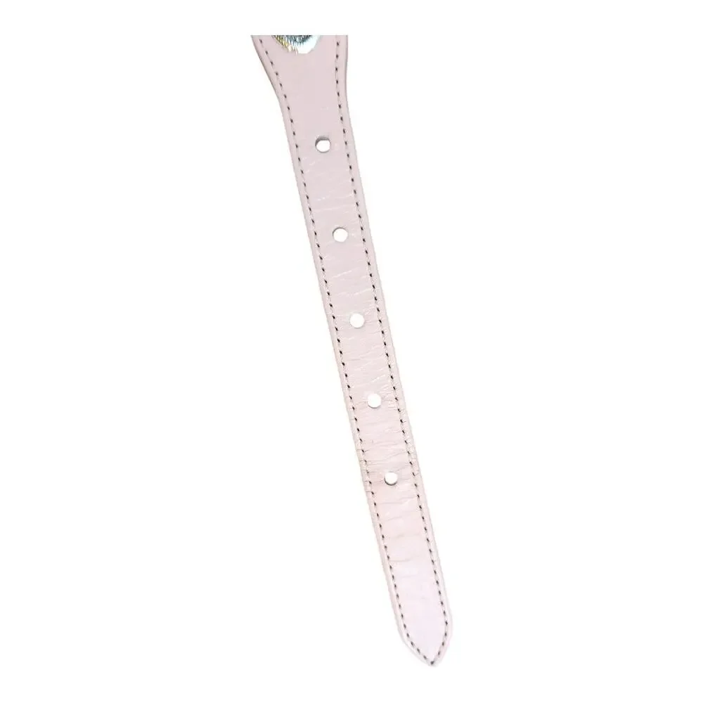 Silver creek girls pink leather belt with silver conchos sz 22 cowgirl western